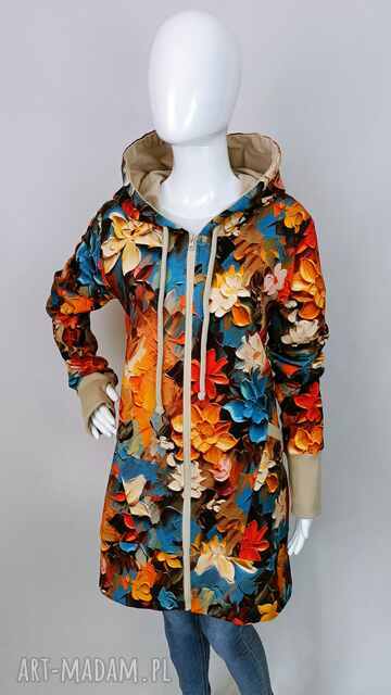 Bluza damska rozpinana MARGOT Malowane kwiaty