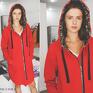 czerwone bluzy fashion everyday blouse/ coat to zaprojektowana przez markę 3 for u moda