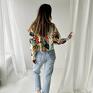 boho young heart / jungle print sweatshirt bawełniane bluza damska