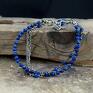 Arvena handmade srebro oksydowane - 01 lapis lazuli bransoletka