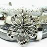 handmade bransoletka white&silver charms do wyboru ekologiczne