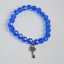 Bracelet by SIS: w niebieskich kryształach - prezent bransoletka klucz