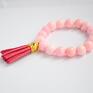 Bracelet by SIS: różowy chwost w pastelowym marmurze - prezent pastele