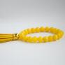 chwost kamienie bracelet by sis: żółty w marmurze bransoletka