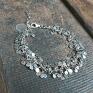intrygujące srebro oksydowane bransoletka - srebrne listki biżuteria