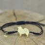 czarne pies samojed - bransoletka z psem, srebro próby 925 biżuteria