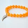 Bracelet by SIS: w pomarańczowych kamieniach - Ręcznie nowość skrzydło