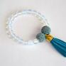 Bracelet by SIS ręcznie wykonane w niebieskim chwostem opal