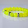nowość bracelet by sis: neonowy żółty cyrkonie jadeit