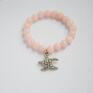 charms bracelet by sis: cyrkoniowa rozgwiazda z pudrowo różowy