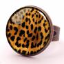gepard - zegarek/bransoletka na skórzanym cętki