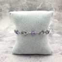 Bransoletka chainmaille z ametystem i hematytem Omnis Lapis - regulowana