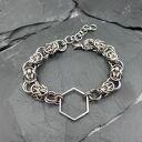 Bransoletka chainmaille - heksagon