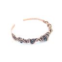 Miedziana bransoleta cuff z onyksem