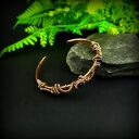 Bransoleta mankietowa z turmalinem i hematytem - miedziany cuff