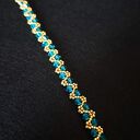 Bransoletka Blue Zircon z kryształków Preciosa i koralików Miyuki