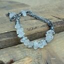 Diament Herkimer - bransoletka 07 - srebro oksydowane 925