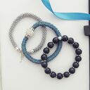 Blue Inspiration Set - trzy bransoletki koralikowe handmade
