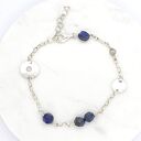 Bransoletka srebrna z lapisem lazuli