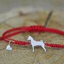 Basenji - bransoletka z psem, srebro 925