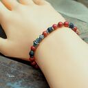 Koral, lawa - bransoletka 01