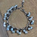 Bransoletka - zawieszki akwamarynu