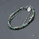 Bransoletka ze szmaragdami i srebra oksydowanego - elegancja z charakterem