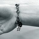 Autorska bransoleta z labradorytem, symbol Słońca i Księżyca