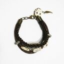 Bransoletka - Czaszki - brązowa