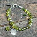 Bransoletka ze srebra i peridotu (peridot)