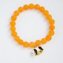 Bracelet by SIS: panda w pomarańczowym jadeicie