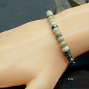 Bransoletka z koralem naturalnym 030 w srebrze oksydowanym 925