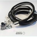 Trio Metal - bransoletka handmade z linki kauczukowej, noszona też jako naszyjnik