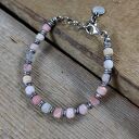 Bransoletka z opalu peruwiańskiego z przekładkami