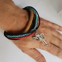 Bransoletka uniwersalna etno boho folk Box F1 - rękodzieło Ruda Klara