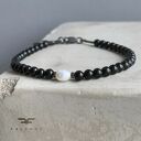 Bransoletka White & Black - Onyx & Pearl