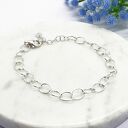 Bransoletka srebrna - jasny łańcuszek