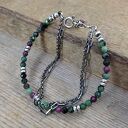 Bransoletka - zoisyt z łańcuszkami