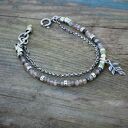Bransoletka z labradorytem i jadeitem - handmade na co dzień