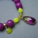 Alloys Collection "amarant citron" - bransoletka z jadeitem i Swarovski