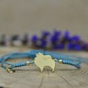 Szpic miniaturowy - Pomeranian - bransoletka z psem, srebro 925 pozłacane