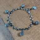 Bransoletka z zawieszkami KULE ze srebra 925 oksydowanego (handmade Irart)