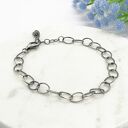 Bransoletka srebrna - ciemny łańcuszek