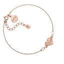 handmade bransoletka z gniecionym serduszkiem z różowego złota