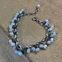 Bransoletka - zawieszki akwamarynu