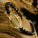 Bransoleta Amulet Ochrony i Regeneracji - Prasiolit Turmalin Srebro