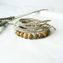 Jaspis i len bransoletki