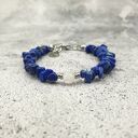 Bransoletka w błękicie królewskim - lapis - lazuli, jadeit