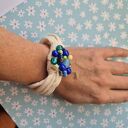 Kolorowa bransoletka boho Frida - dzianinowa, uniwersalna (handmade)