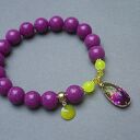 Alloys Collection "amarant citron" - bransoletka z jadeitem i Swarovski